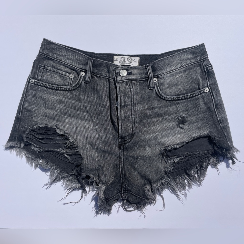 Free People, Black We The Free Jean Shorts - Size 29